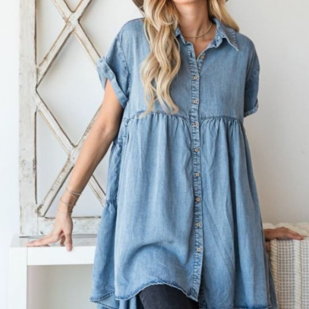 Oli & Hali- Light Denim Wash Tunic